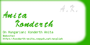 anita konderth business card